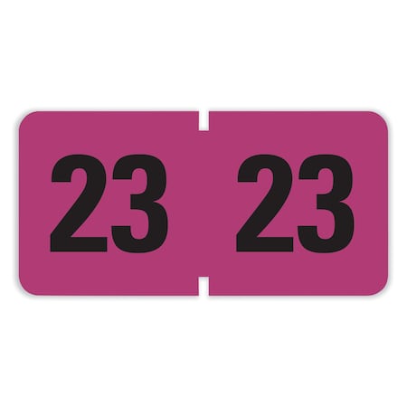 Smead Yearly End Tab File Folder Labels, 23, 0.75 x 1.5, Purple, 500 Labels/Roll 68323